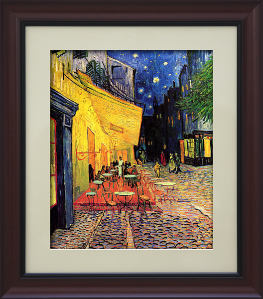 Vinilos Decorativos: Cuadro Terraza de café por la noche