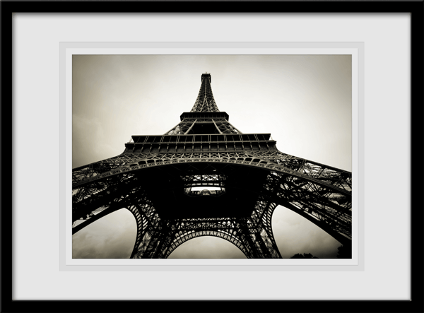 Vinilos Decorativos: Cuadro Torre Eiffel en blanco y negro