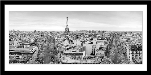 Vinilos Decorativos: Cuadro Skyline de París