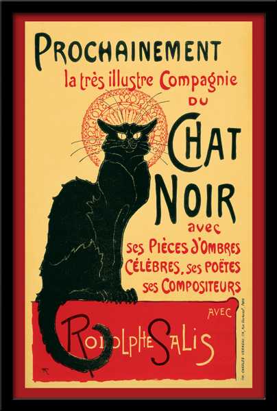 Vinilos Decorativos: Cuadro Chat Noir