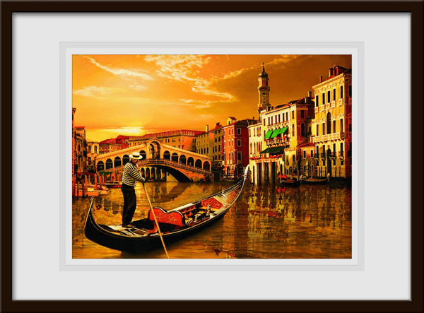 Vinilos Decorativos: Cuadro Góndola en Venecia