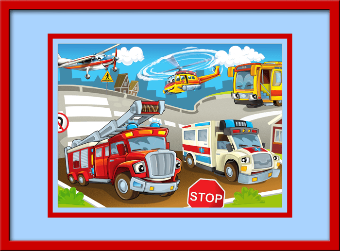 Vinilos Infantiles: Vehículos de emergencias