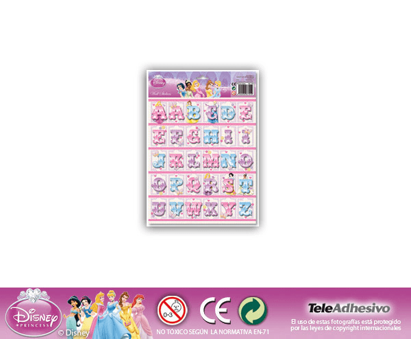 Vinilos Infantiles: Letras Princesas Disney