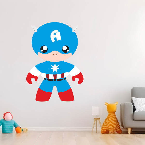 Vinilos Infantiles: Capitán América infantil