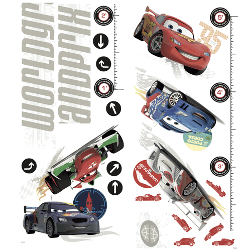 Vinilos Infantiles: Vinilo Medidor Rayo McQueen Cars 2