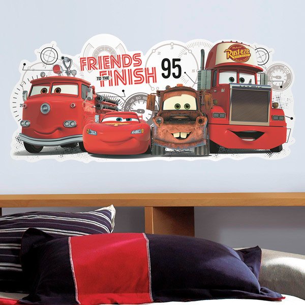 Vinilos Infantiles: Disney Cars 2 Amigos hasta la meta