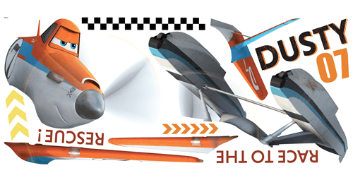 Vinilos Infantiles: Gran Vinilo Dusty Aviones 2 Equipo de Rescate
