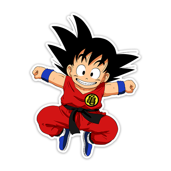 Pegatinas: Dragon Ball Goku feliz