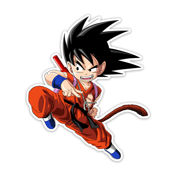 Pegatinas: Dragon Ball Goku Rodillazo