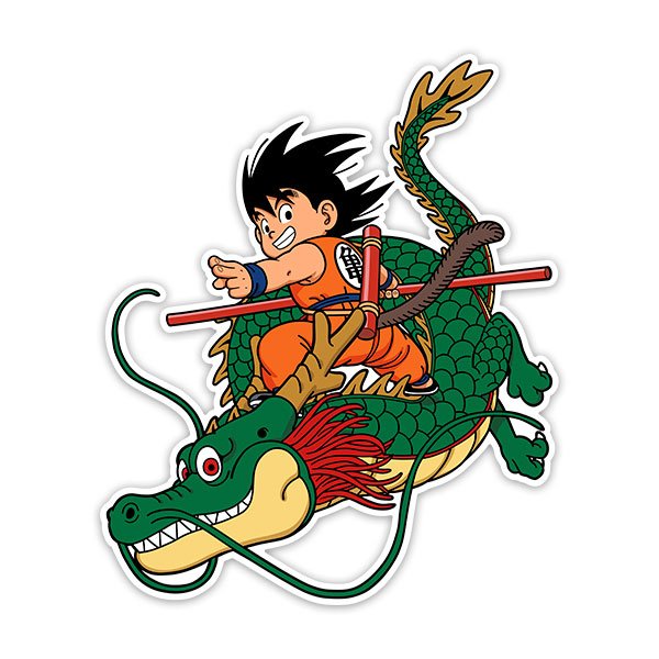 Vinilos Infantiles: Dragon Ball Son Goku & Shen Long