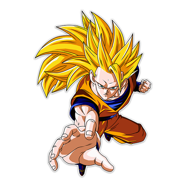 Vinilos Infantiles: Dragon Ball Son Goku Saiyan Nivel 3