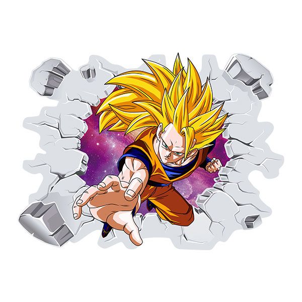 Vinilos Infantiles: Dragon Ball Son Goku Saiyan 3