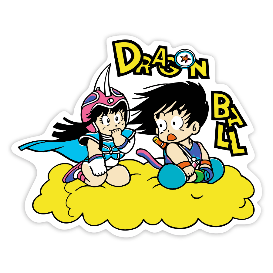 Pegatinas: Goku y Chichi Nube Kinton