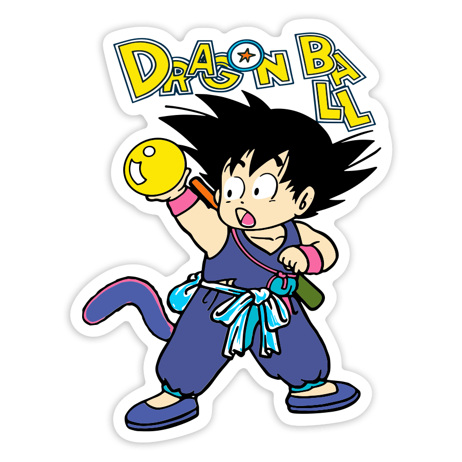 Pegatinas: Goku Niño con Bola de Dragón