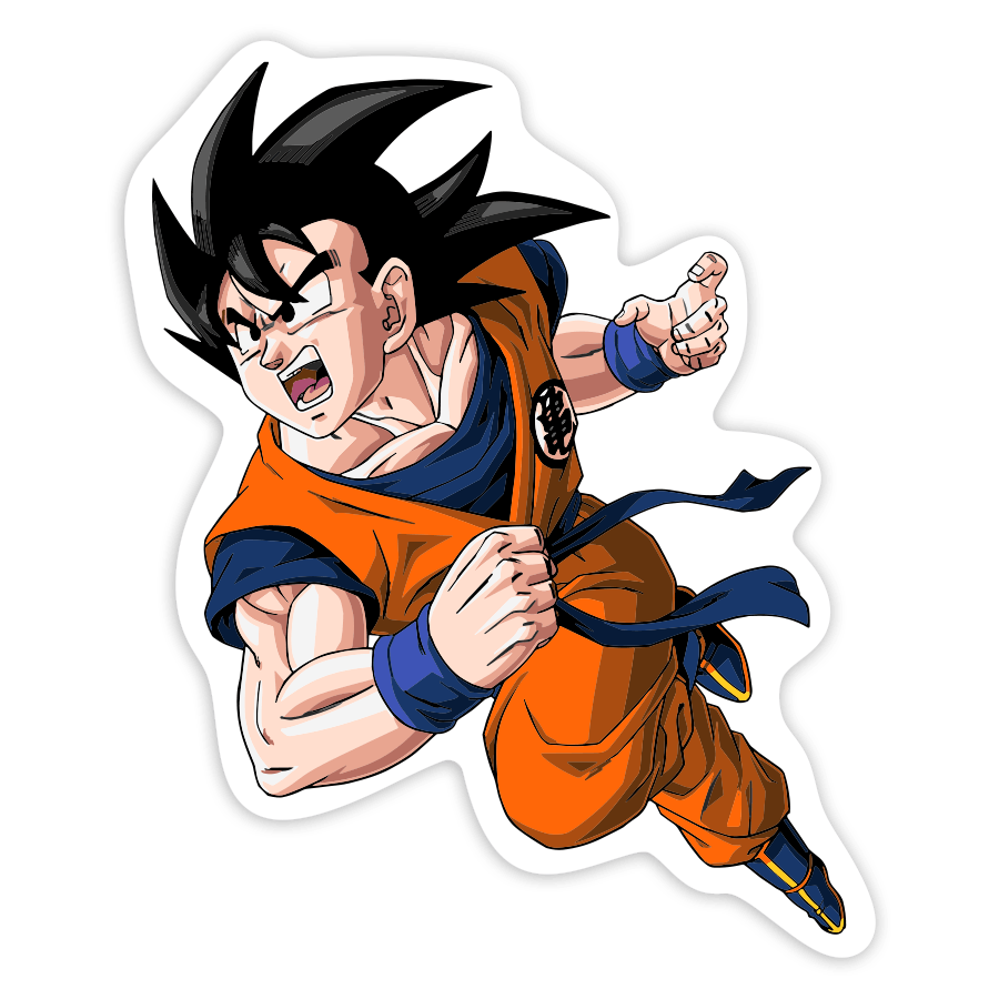 Pegatinas: Goku en vuelo