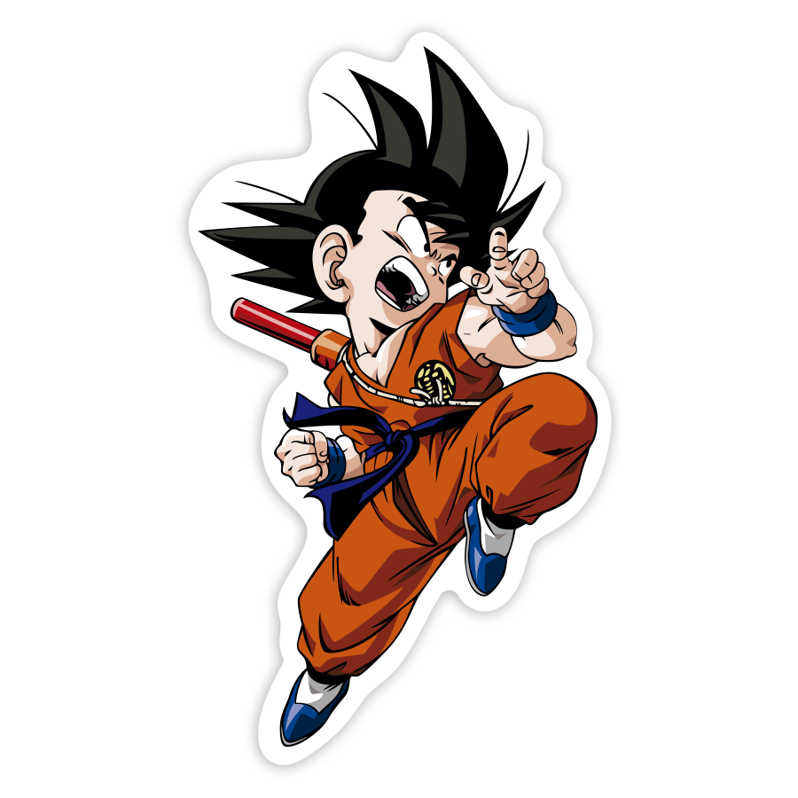 Pegatinas: Goku Niño Ataque Aéreo