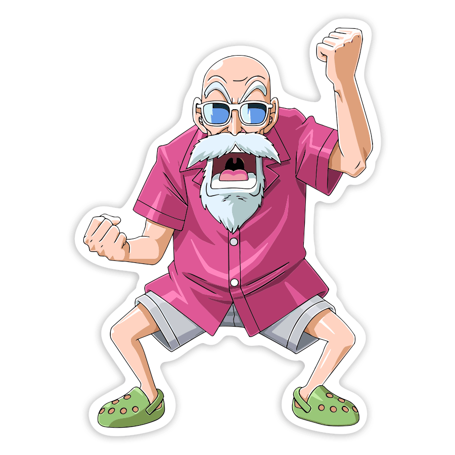 Pegatinas: Maestro Roshi Camisa Rosa