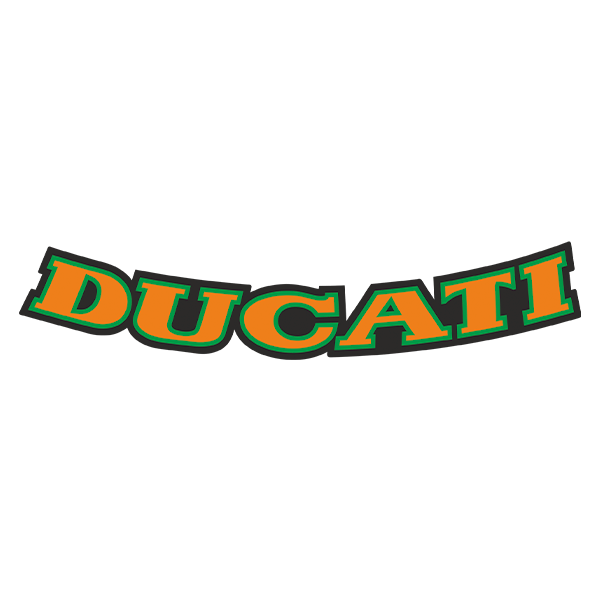 Pegatinas: Ducati naranja y verde