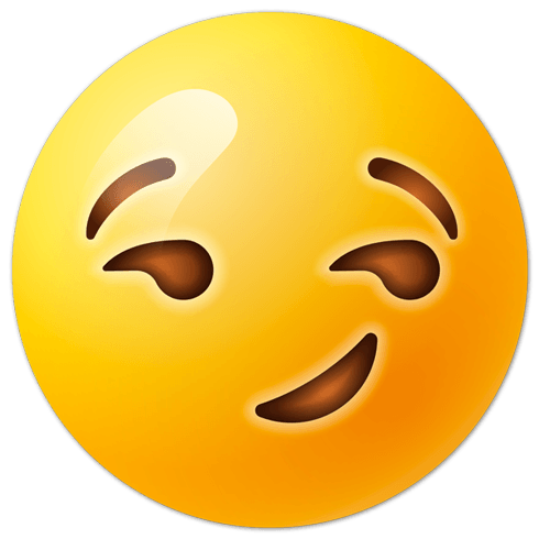 Vinilos Decorativos: Cara con sonrisa maliciosa emoji