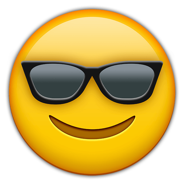 Vinilos Decorativos: Cara sonriente con gafas de sol