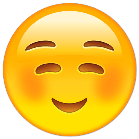Vinilos Decorativos: Cara sonriente vergonzosa
