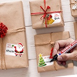 Pegatinas: Kit etiquetas Blanca Navidad 3