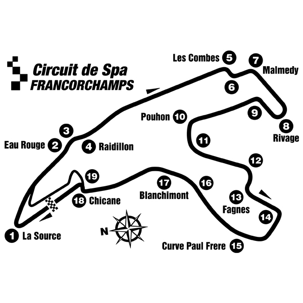 Vinilos Decorativos: Circuito de Spa-Francorchamps
