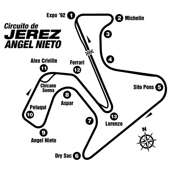 Vinilos Decorativos: Circuito de Jerez - Ángel Nieto