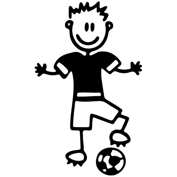 Pegatinas: Niño jugando a fútbol