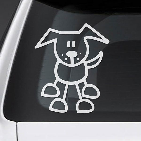 Pegatina familia para coche mascota perro – Chipanga Artículos  personalizados