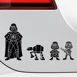 Pegatinas: Set 4X Familia Darth Vader 3