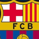 Vinilos Infantiles: Pegatina Escudo FC Barcelona 22x22cm