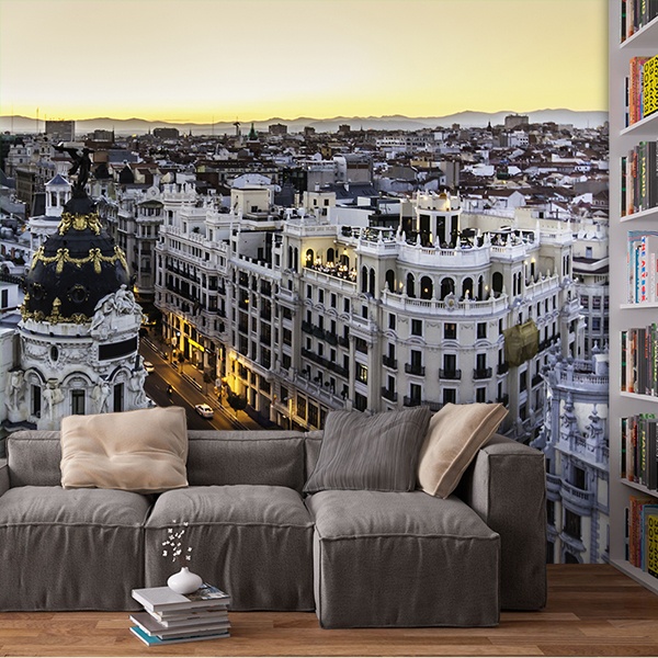 Fotomurales para dormitorio Real madrid en graffiti en paredes de habitación
