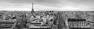Fotomurales: Panorámica de París en blanco y negro 3