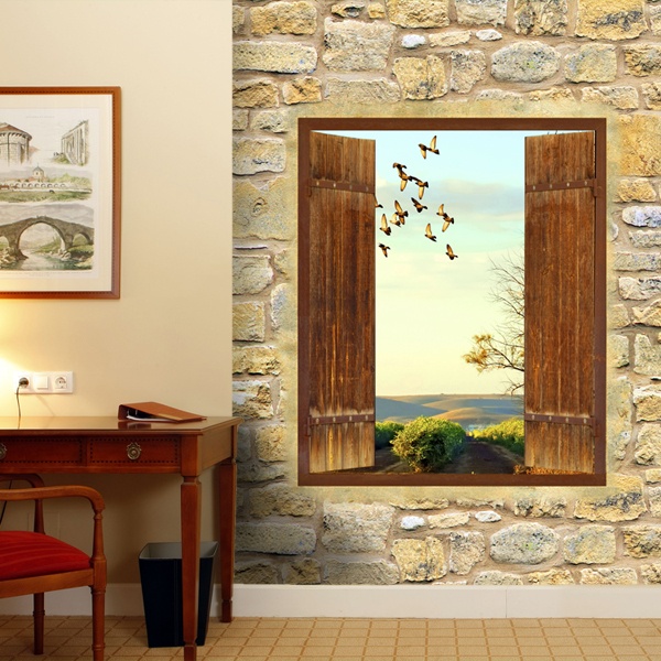 Fotomurales: Ventana rústica