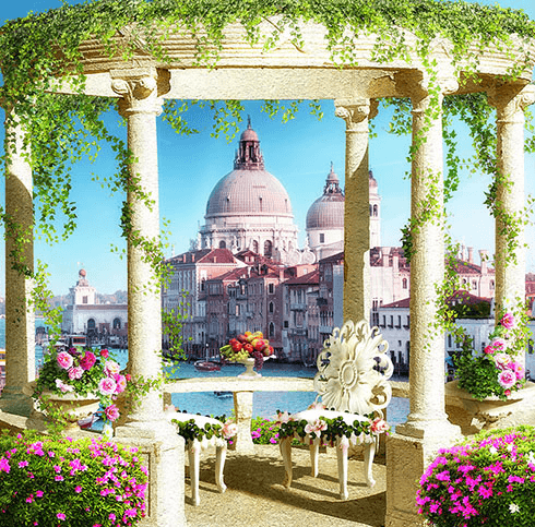 Fotomurales: Terraza Santa María Salute de Venecia