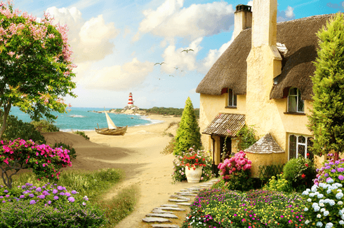 Fotomurales: Casa en la playa