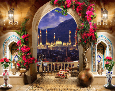 Fotomurales: Balcón en Estambul