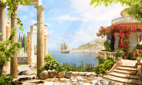 Fotomurales: Mirador en Grecia