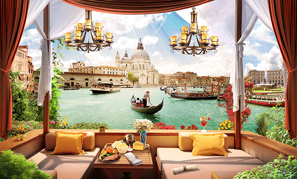 Fotomurales: La terraza de Venecia