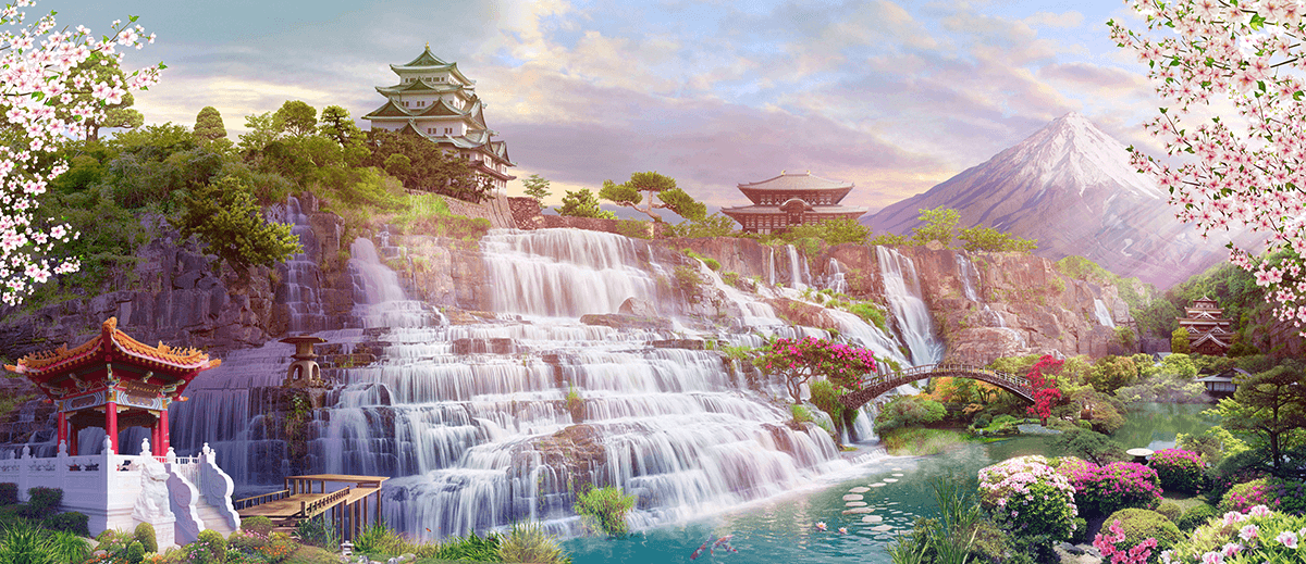 Fotomurales: Cascada de Japón
