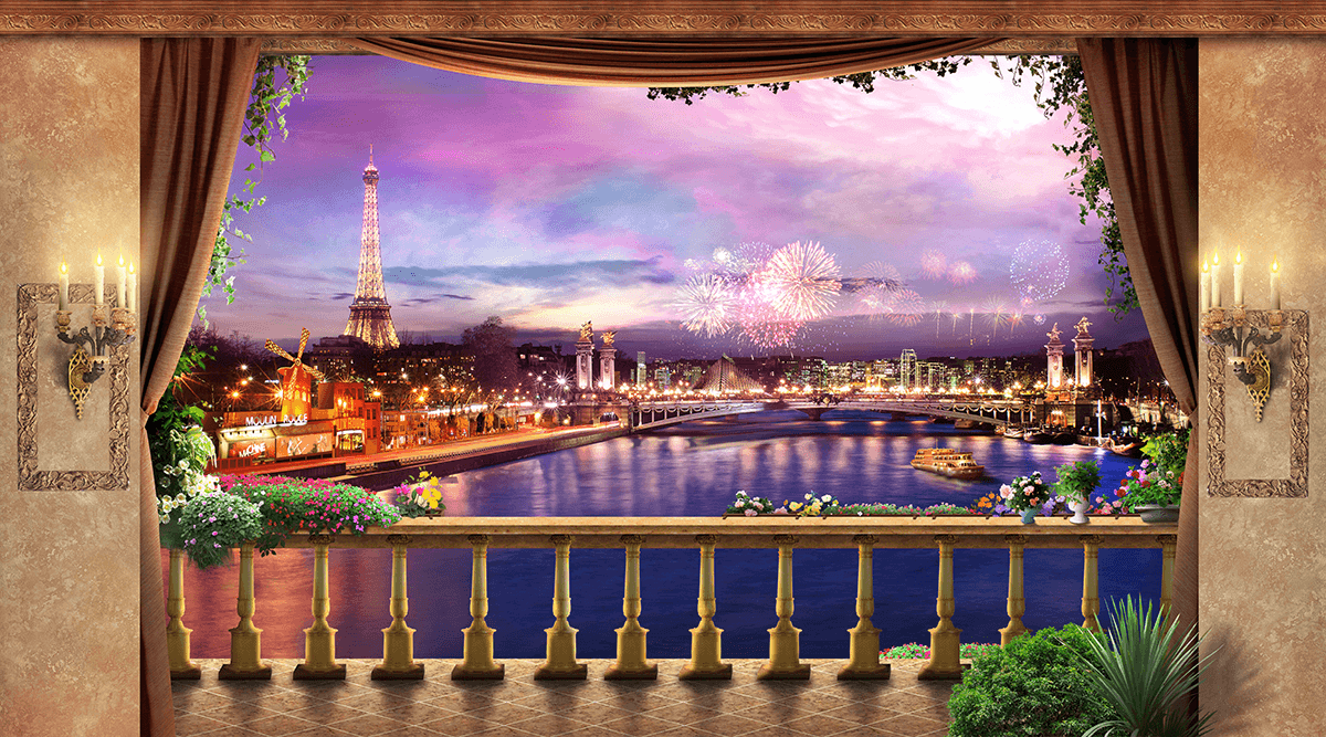 Fotomurales: Noche en París