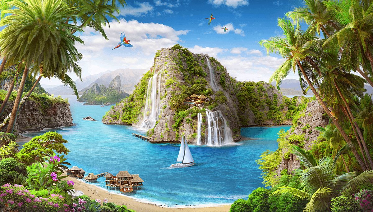 Fotomurales: Isla Polynesia
