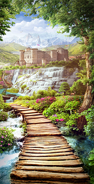 Fotomurales: Puente hacia el castillo