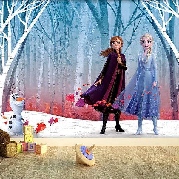 Fotomurales: Elsa, Anna y Olaf 0