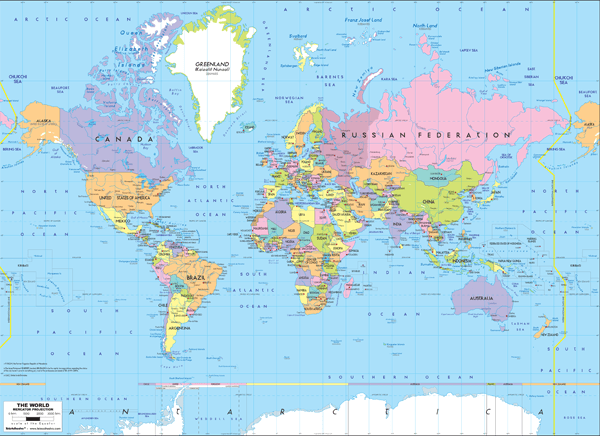 Fotomurales: Mapa del Mundo
