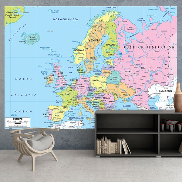 Fotomurales: Mapa político de Europa 0
