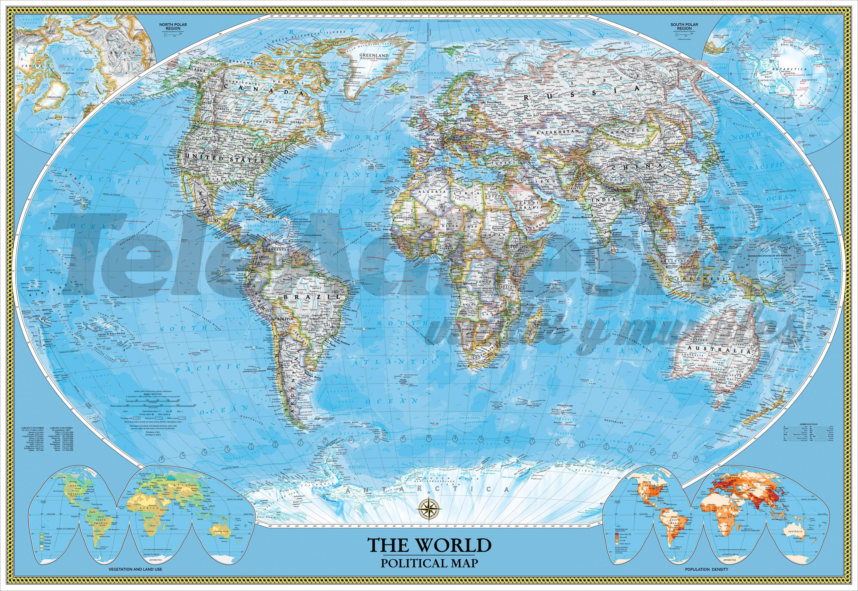Fotomurales: Mapa del mundo político mundial