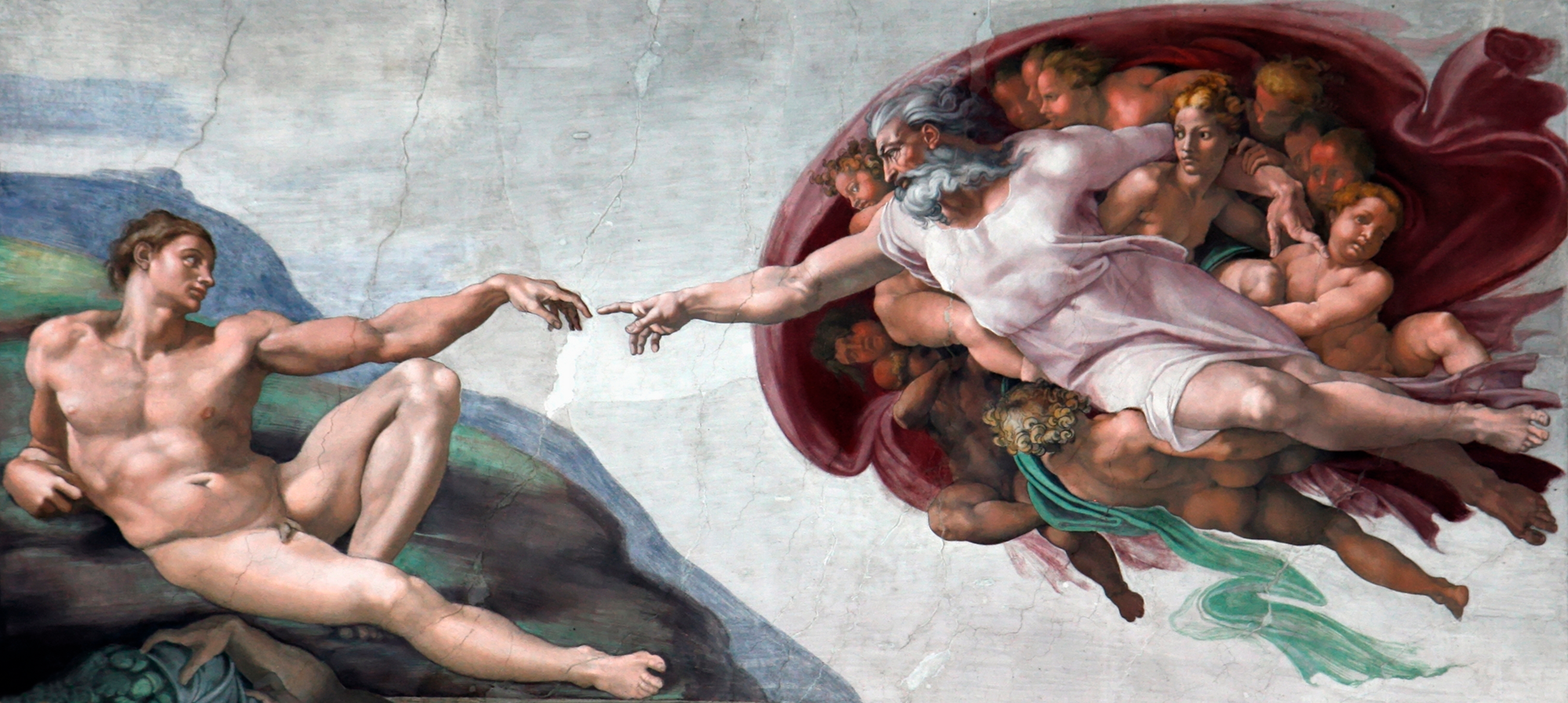 Fotomurales: Creación de Adan, Michelangelo