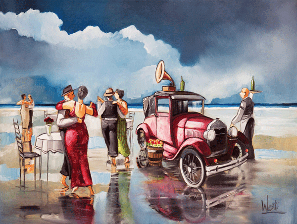 Fotomurales: Bailando en la playa (Ronald West)